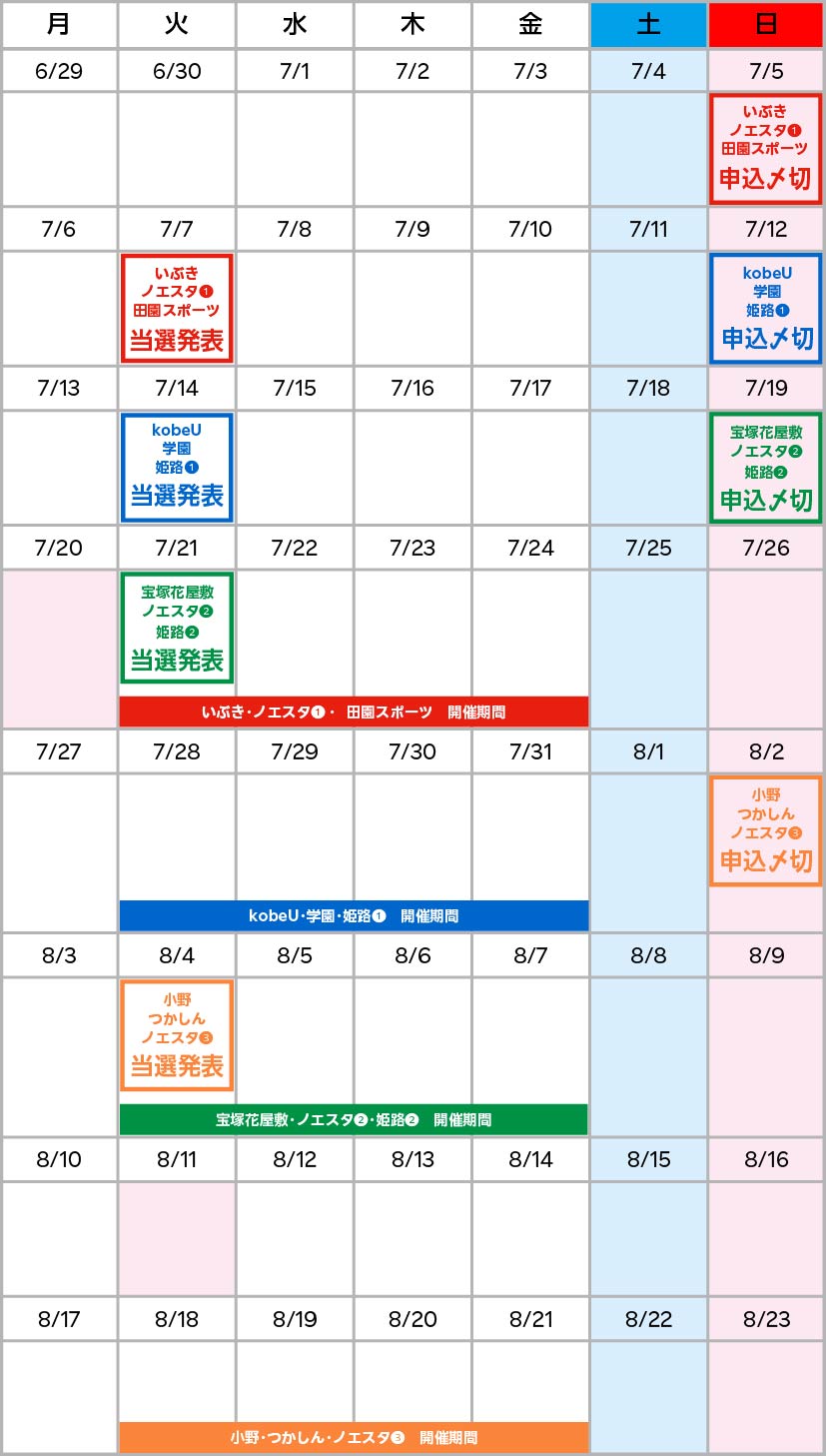 スケジュール