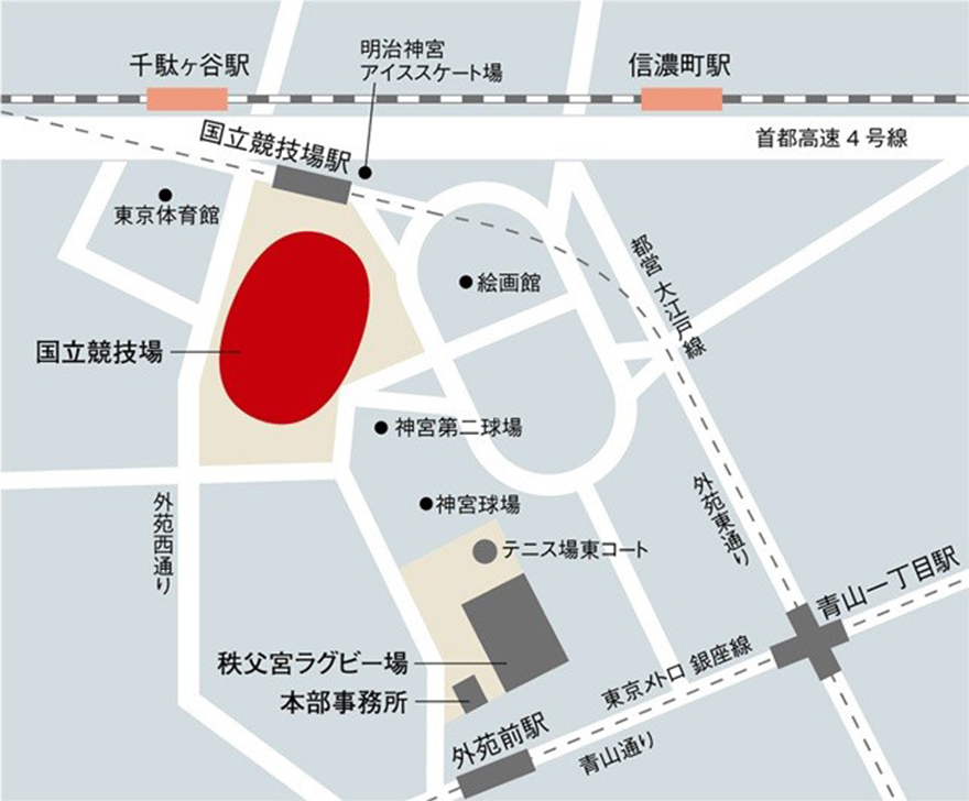 国立競技場地図