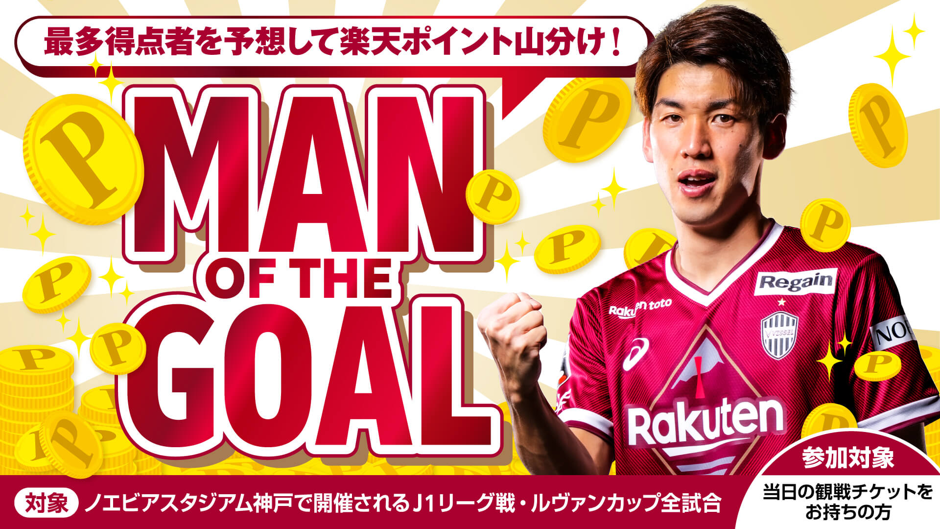 ヴィッセル神戸 Man Of The Goal 最多得点者予想でポイント山分け